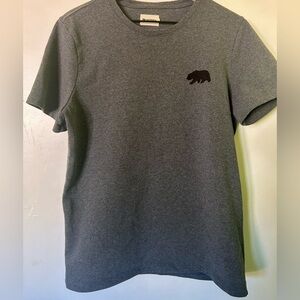 Taylor Stitch Grey T Shirt With Bear Embroidery